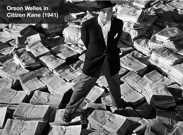 Orson Welles in *Citizen Kane*