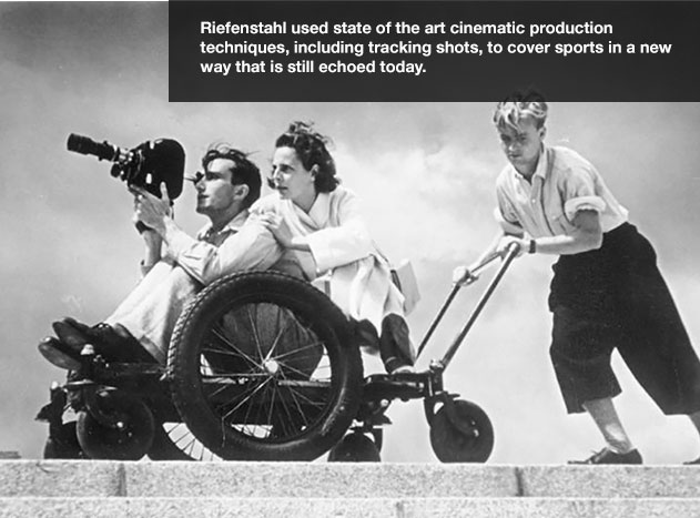 Riefenstahl directing *Olympia*