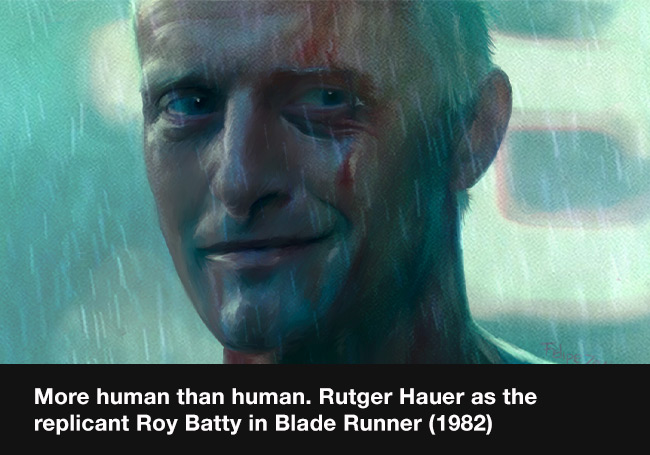 Rutger Hauer as Roy Batty in *Blade Runner*