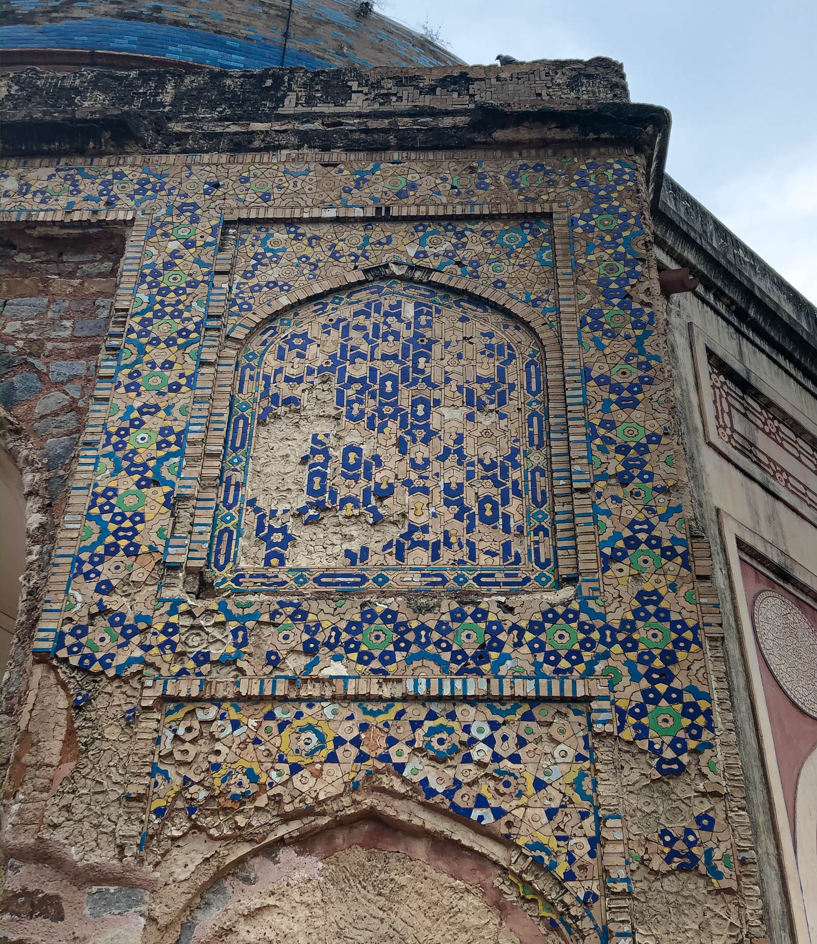 Close up of the beautiful mosaic on a mausoleum