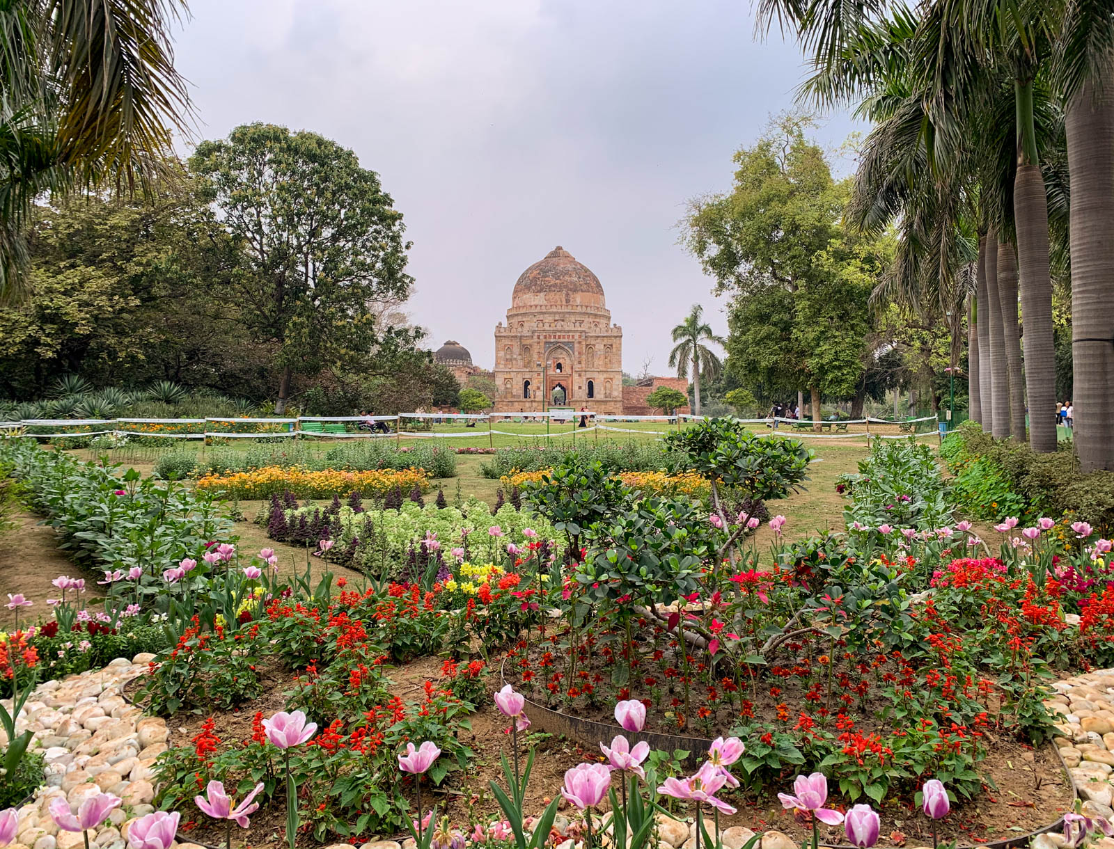A mausoleum in the middle of a public park in Delhi